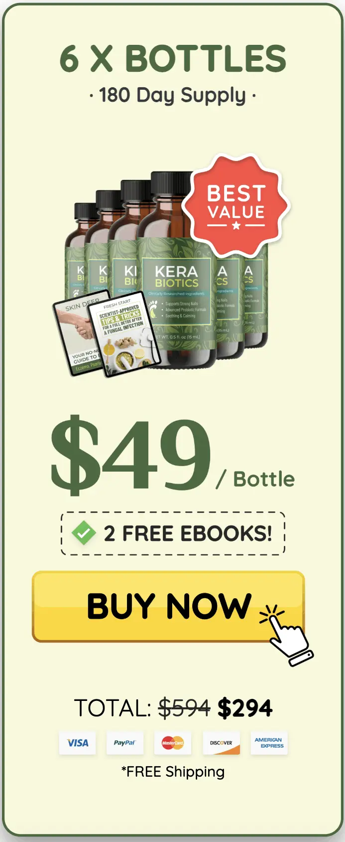 KeraBiotics 6 Bottles